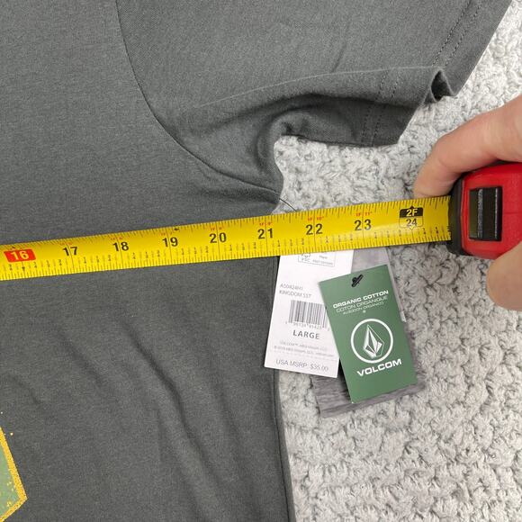 Volcom Hawaii Organic Cotton T-shirt Men's Large Surf Skate Beach Kingdom SS - Picture 6 of 9